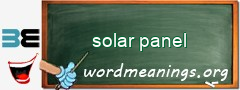 WordMeaning blackboard for solar panel